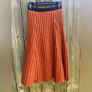 ASOS Ribbed Cable Knit Sweater Skirt Size 2 Small Orange